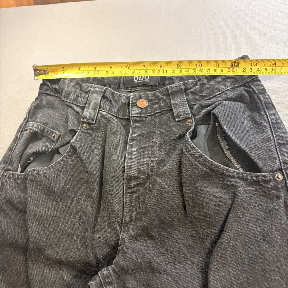 BDG Urban Outfitters Carpenter Jeans Black Wide Leg Baggy Womens 24 Cotton
